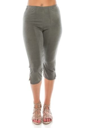 Stretchy Solid Capri Pants Stretchy Solid Capri Pants