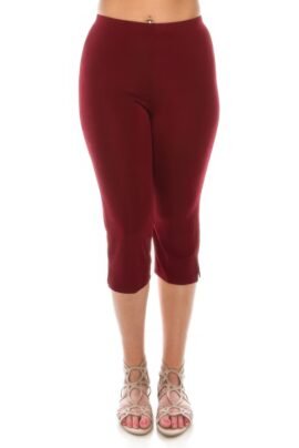 Stretchy Solid Capri Pants Stretchy Solid Capri Pants
