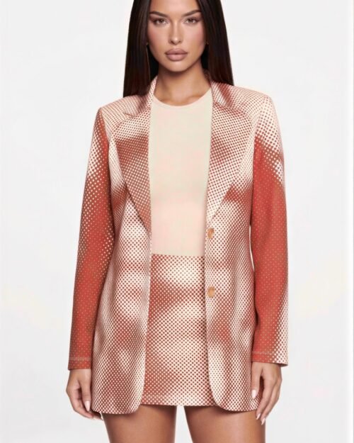 Notched Collar Mini Dress Blazer