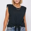 Padded Shoulder Top