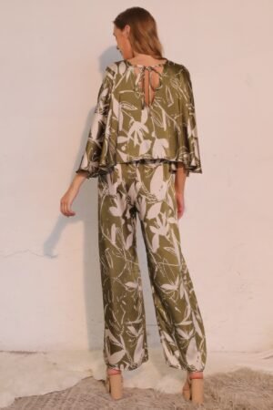 Dreaming Lily Satin Cape Jumpsuit Dreaming Lily Satin Cape Jumpsuit