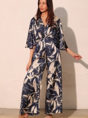 Dreaming Lily Satin Cape Jumpsuit