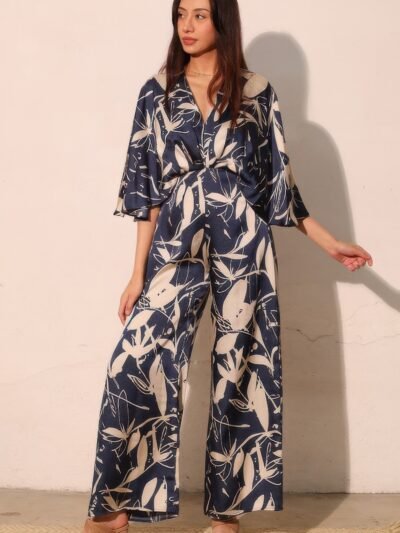 Dreaming Lily Satin Cape Jumpsuit