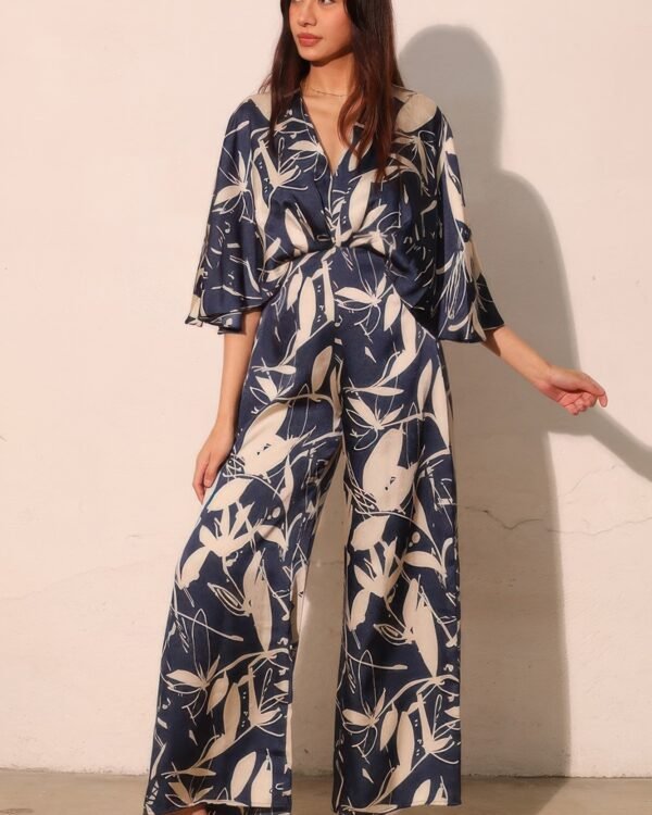 Dreaming Lily Satin Cape Jumpsuit