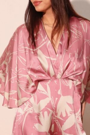 Dreaming Lily Satin Cape Jumpsuit Dreaming Lily Satin Cape Jumpsuit