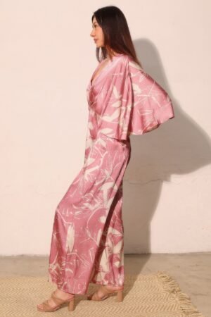 Dreaming Lily Satin Cape Jumpsuit Dreaming Lily Satin Cape Jumpsuit