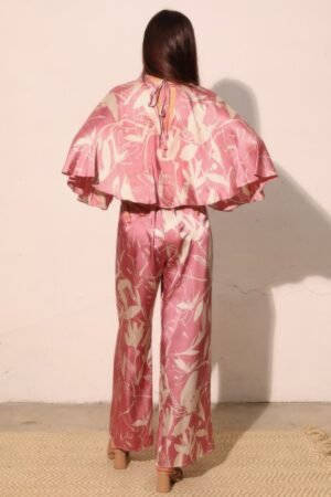 Dreaming Lily Satin Cape Jumpsuit Dreaming Lily Satin Cape Jumpsuit