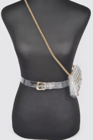 Rhinestone Clear Plus Size Belt Bag Rhinestone Clear Plus Size Belt Bag