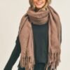 Solid Pleated Scarf