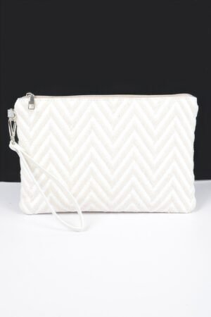 Faux Straw Pouch Bag
