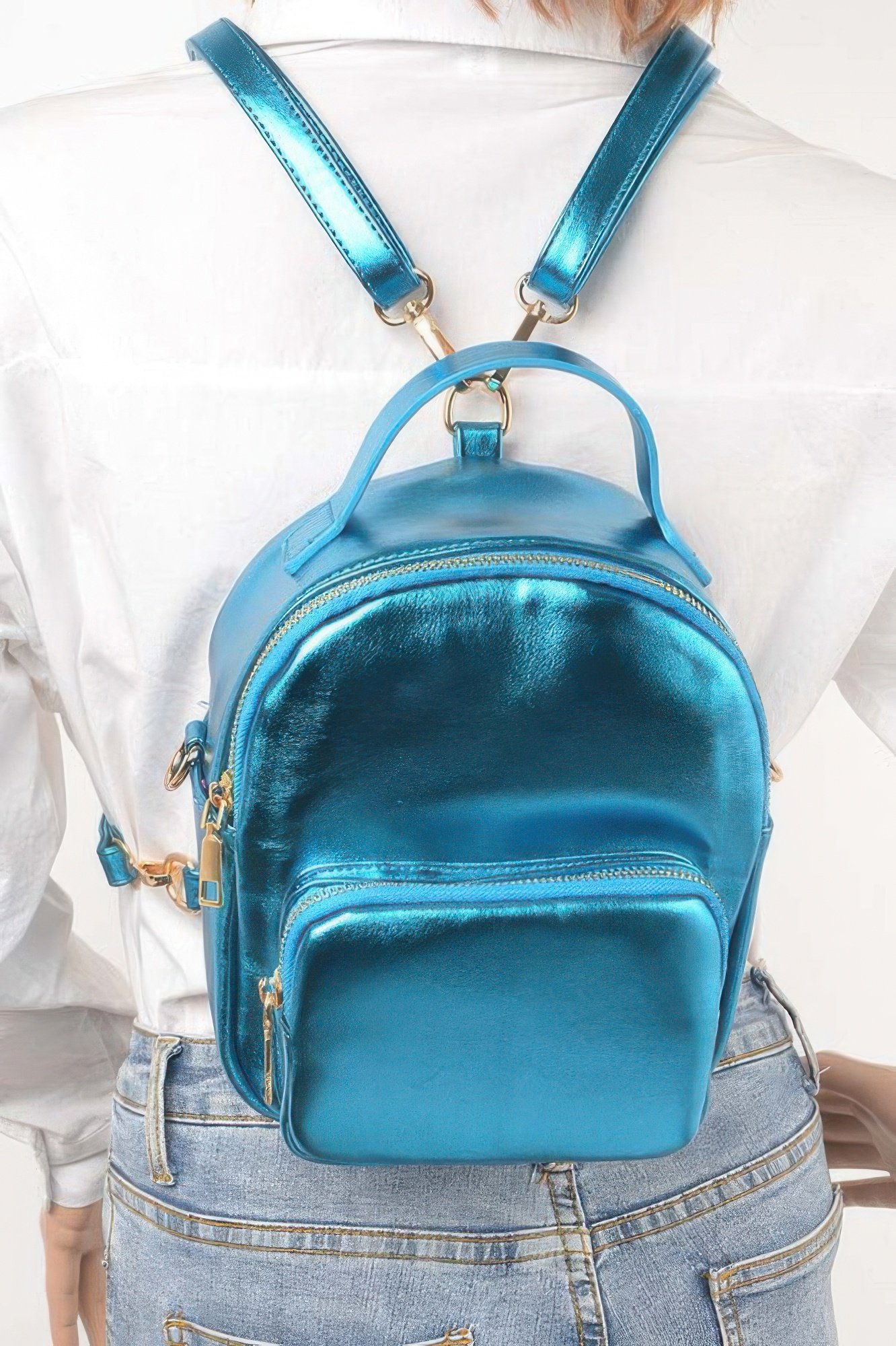 metallic backpack - image 6
