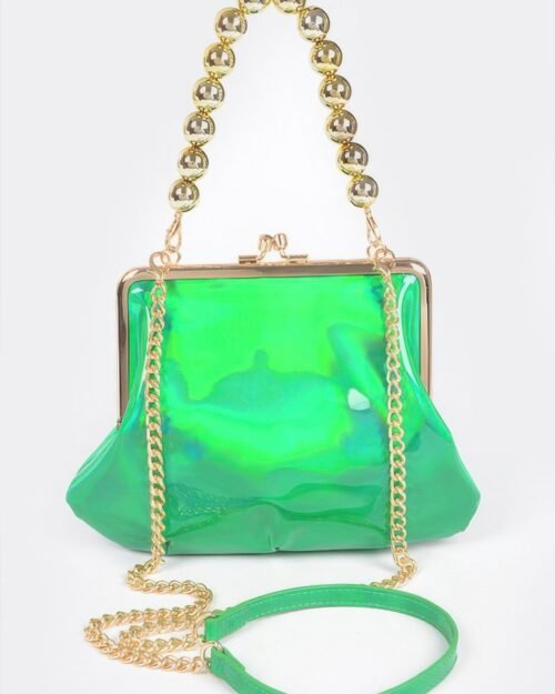 Mirror Metallic Ball Chain Frame Bag