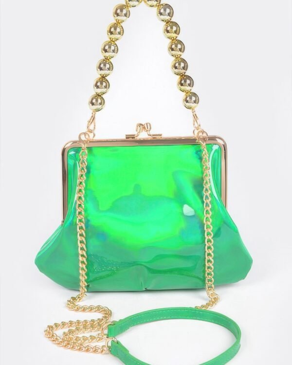 Mirror Metallic Ball Chain Frame Bag