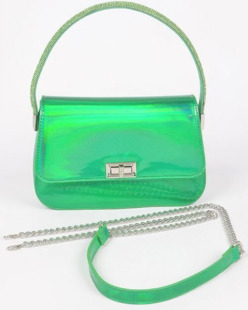 Holograme Mirror Top Handle Bag