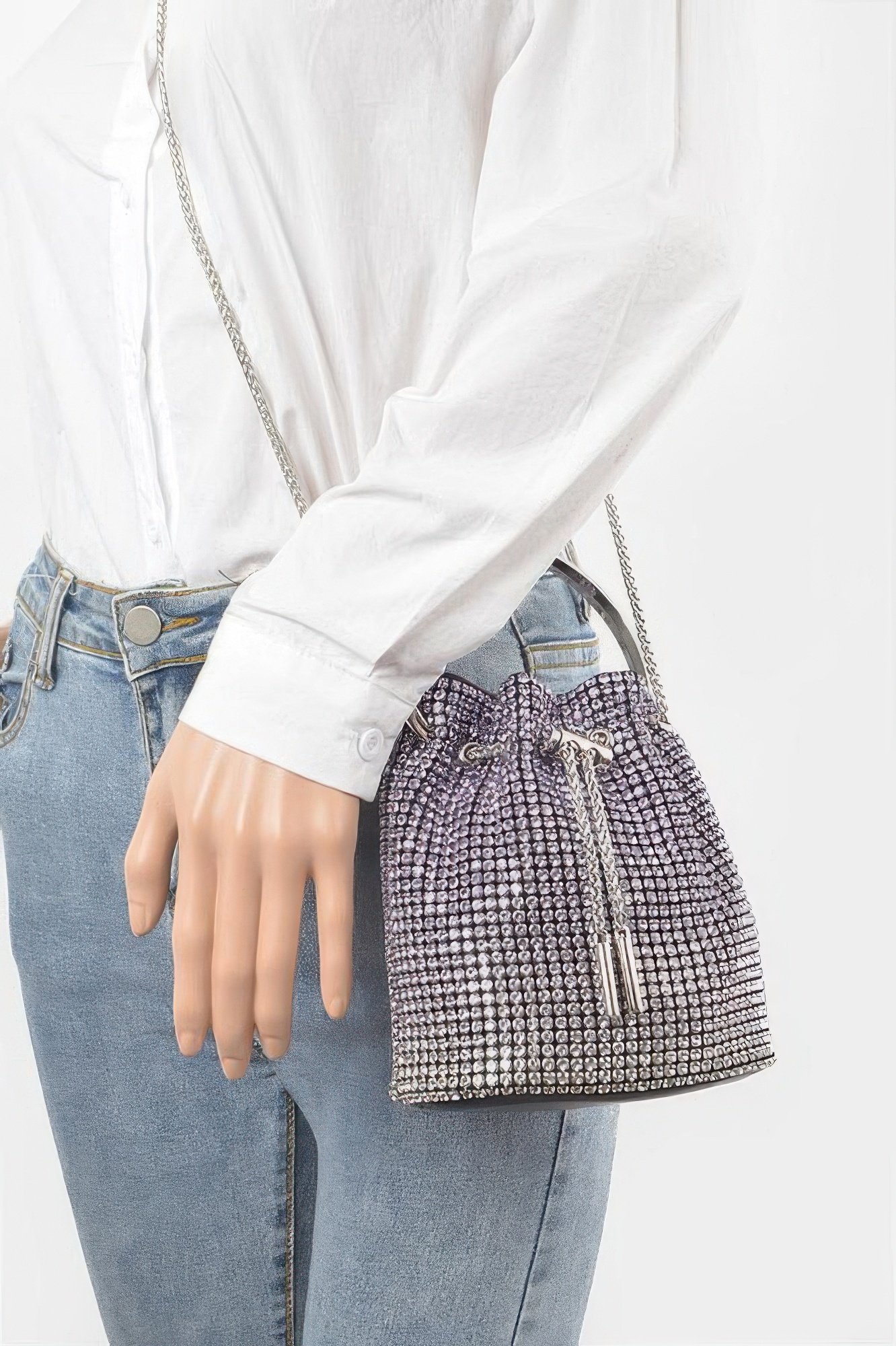 Rhinestone Ombre Bucket Bag Rhinestone Ombre Bucket Bag