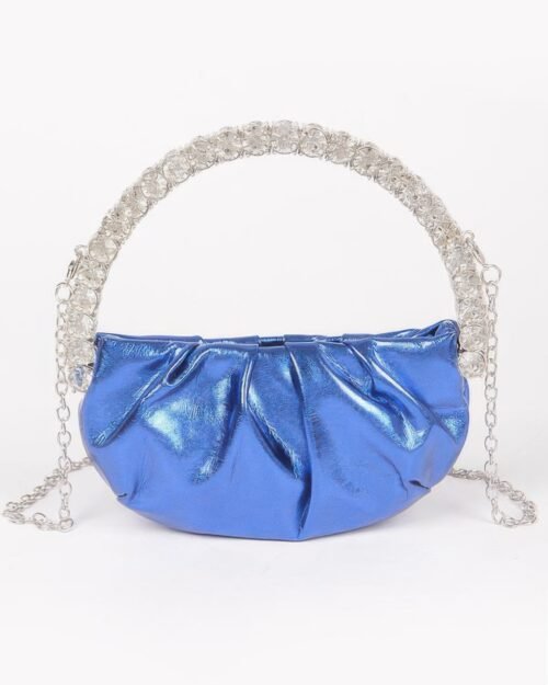 Metallic Stone Handle Crossbody Bag