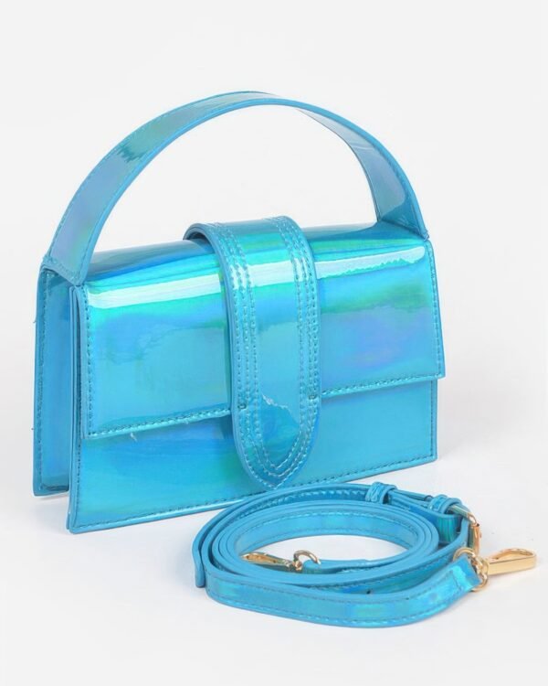 Metallic Handle Crossbody Bag
