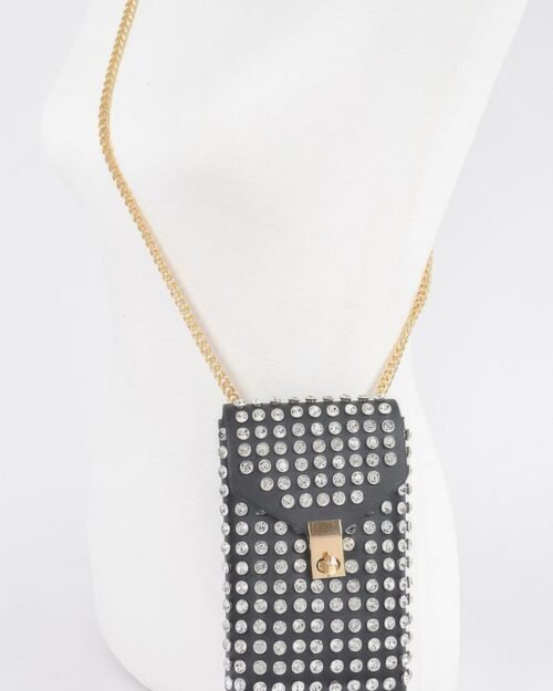 Rhinestone Cellphone Crossbody Belt Bag