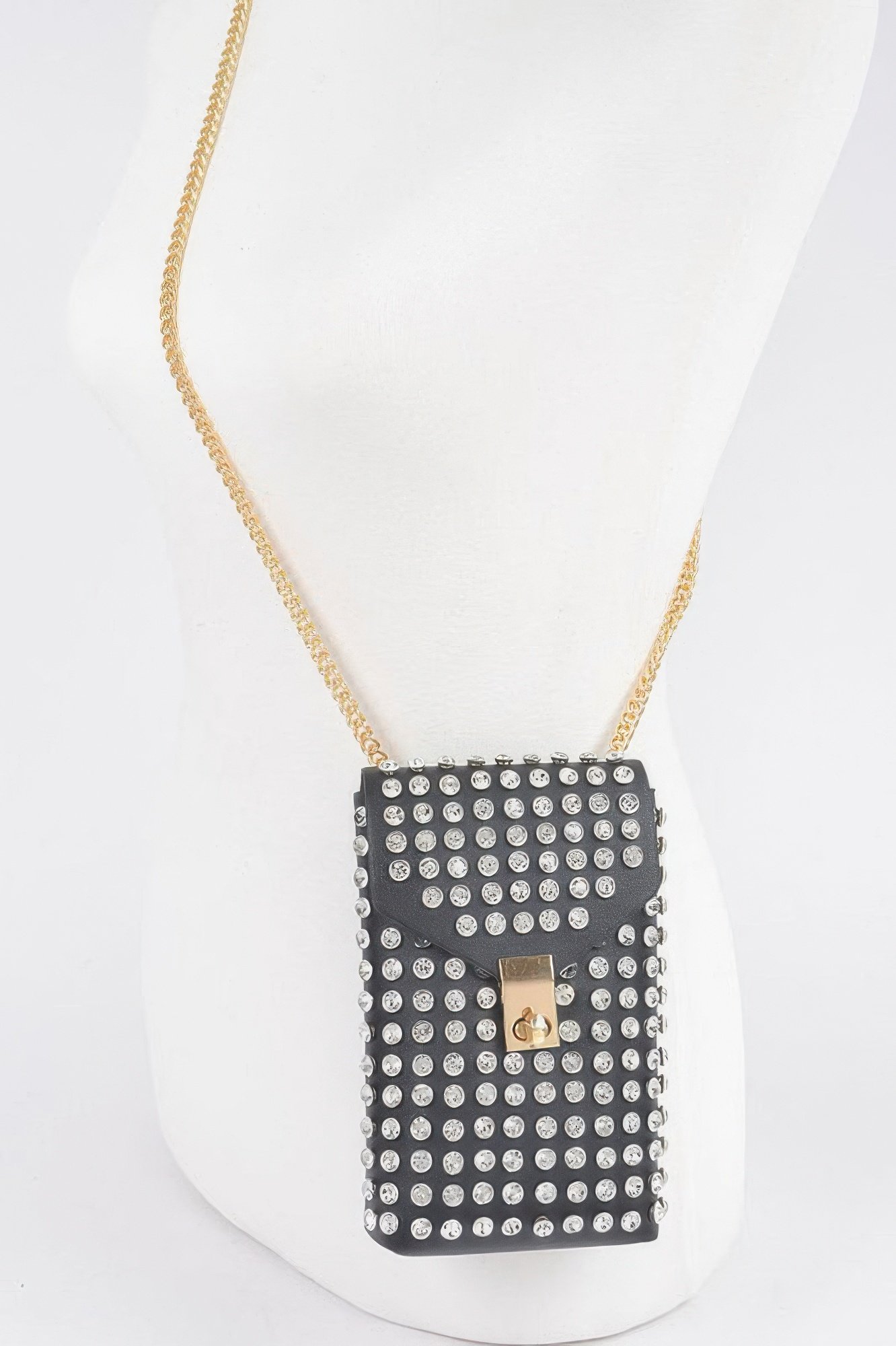 rhinestone cellphone crossbody belt bag
