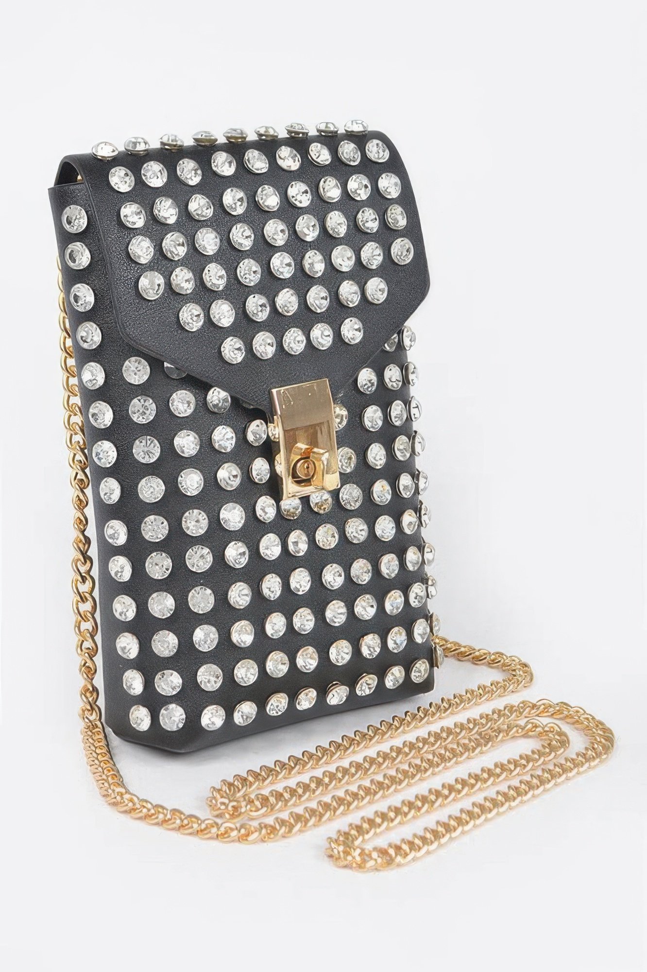 rhinestone cellphone crossbody belt bag - image 2