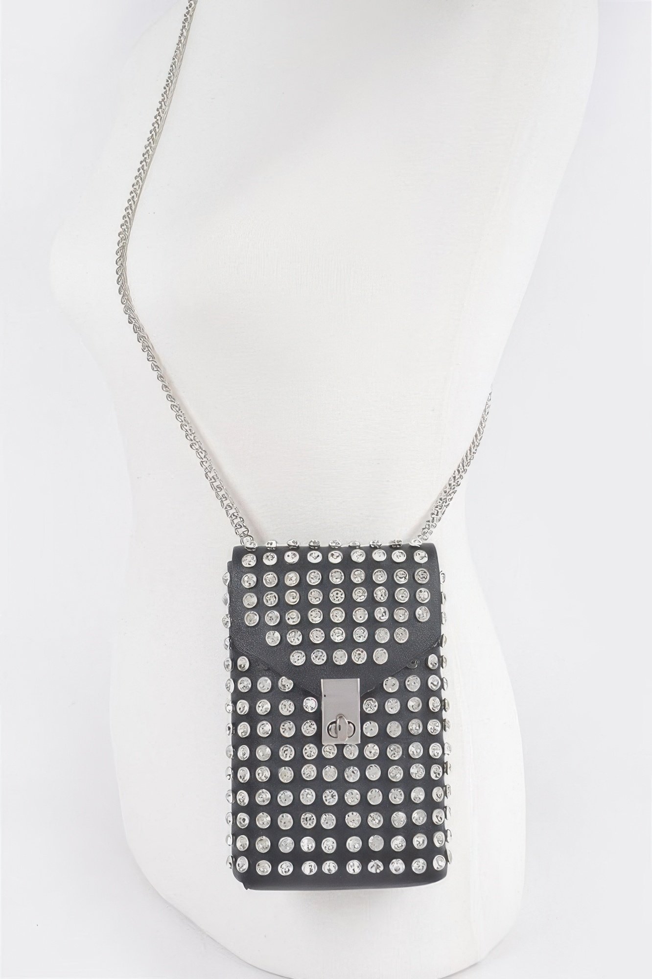 rhinestone cellphone crossbody belt bag - image 6