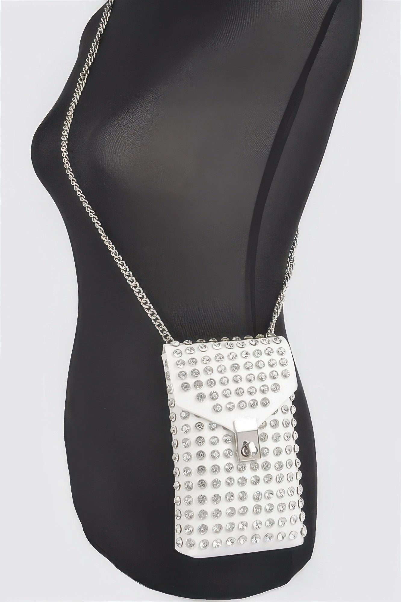 rhinestone cellphone crossbody belt bag - image 8
