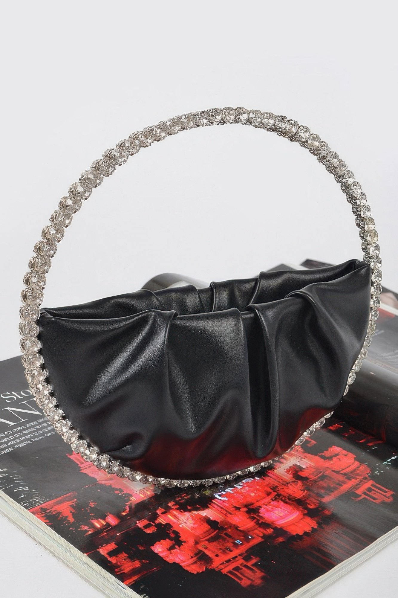 Round Stone Handle Clutch Round Stone Handle Clutch