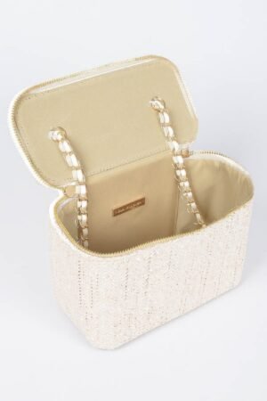 Faux Straw Cosmetic Case Bag Faux Straw Cosmetic Case Bag