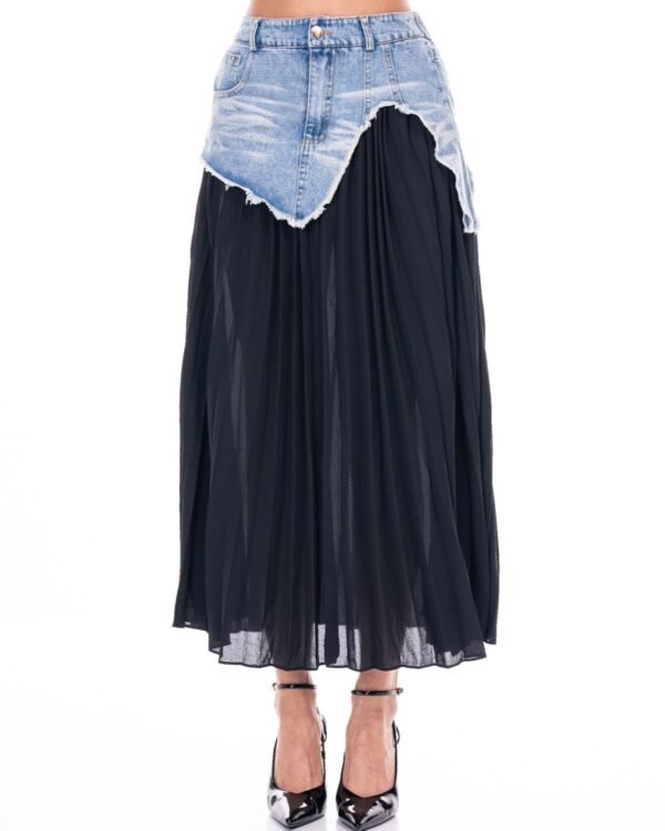 Denim Contrast Skirt