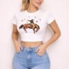 Cowgirl Spirit Graphic Crop Tee