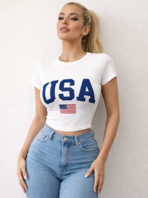 Usa Graphic Fitted T-shirt
