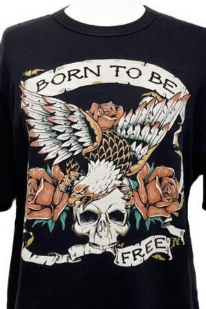 Born To Be Free Skull Graphic Cotton Boxy Top Born To Be Free Skull Graphic Cotton Boxy Top