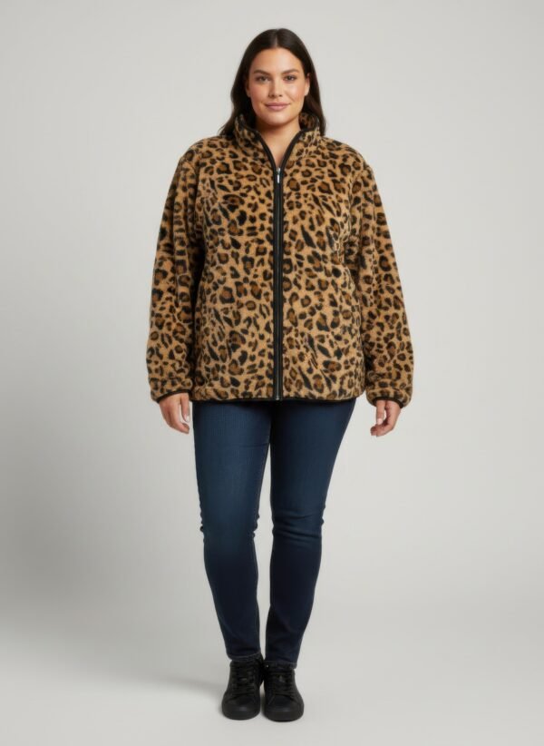 onque casual animal print jacket