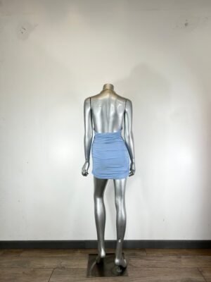 Mini Dress,draped Cowl Neck,necklace Mini Dress,draped Cowl Neck,necklace