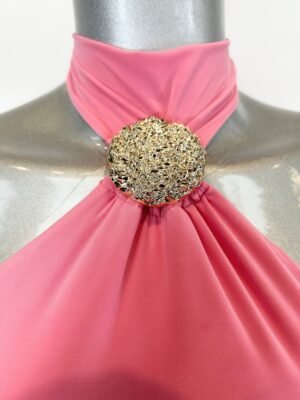 Sleeveless Mini Dress With A Halter Neck Sleeveless Mini Dress With A Halter Neck