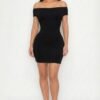 Off Shoulder Mini Dress With Open Back
