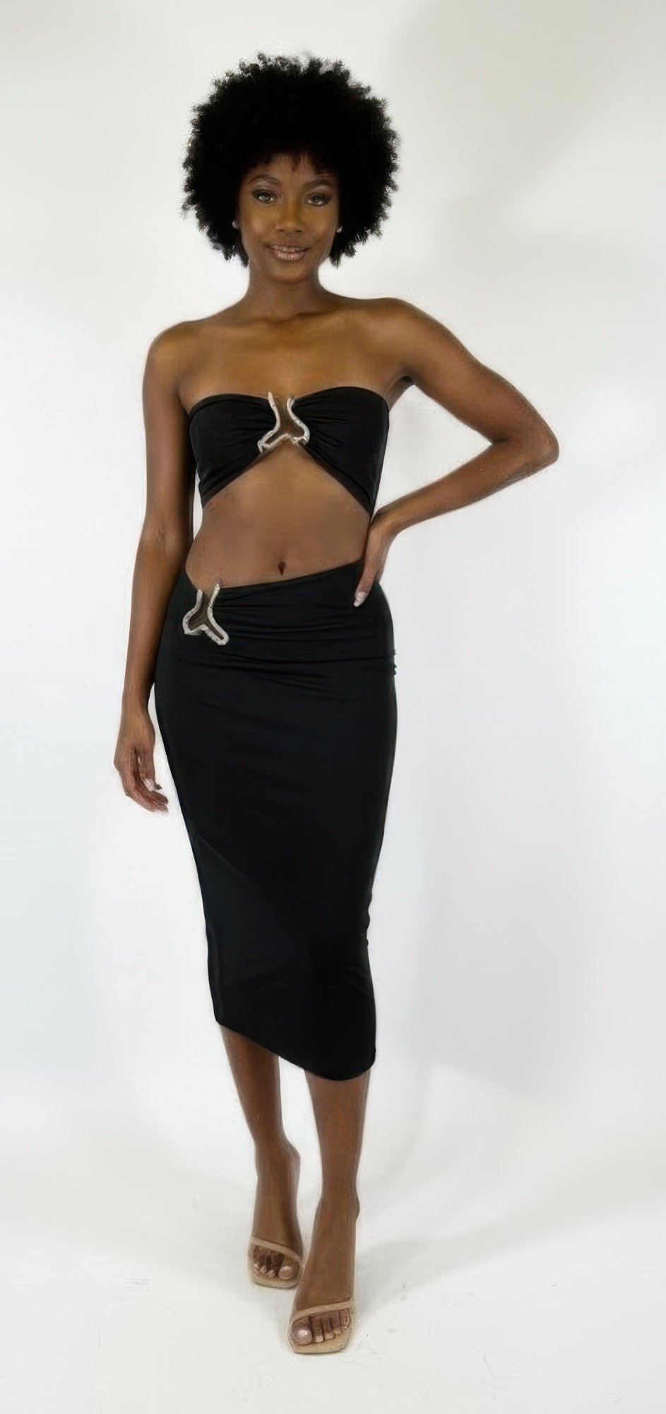 A Sharp Triangular Cutout Midi A Sharp Triangular Cutout Midi