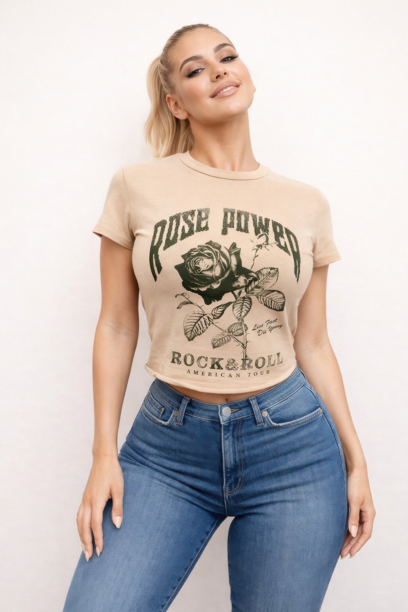 Rose Power Graphic Tee Rose Power Graphic Tee