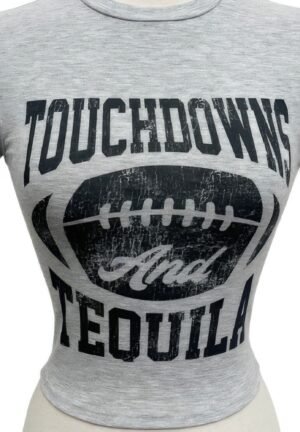 Touchdowns & Tequila Graphic Crop Tee Touchdowns & Tequila Graphic Crop Tee