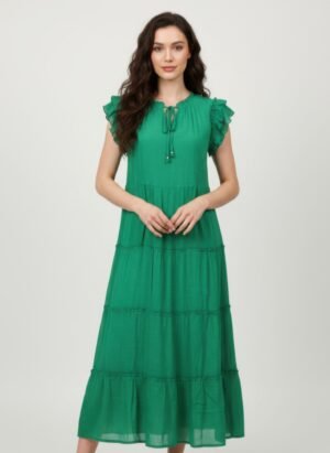 Mlle Gabrielle Solid Cap Sleeve Dress