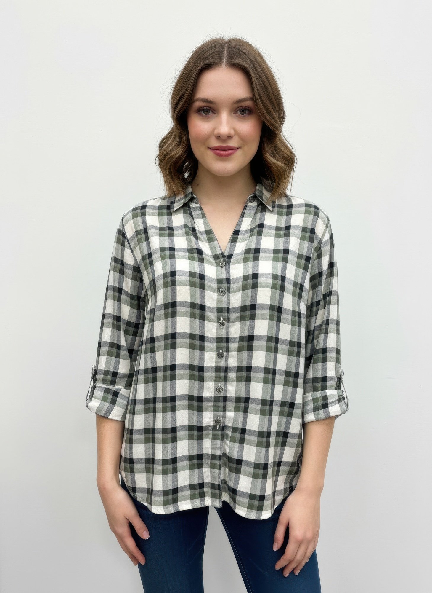 Erika Plaid Blouse Erika Plaid Blouse