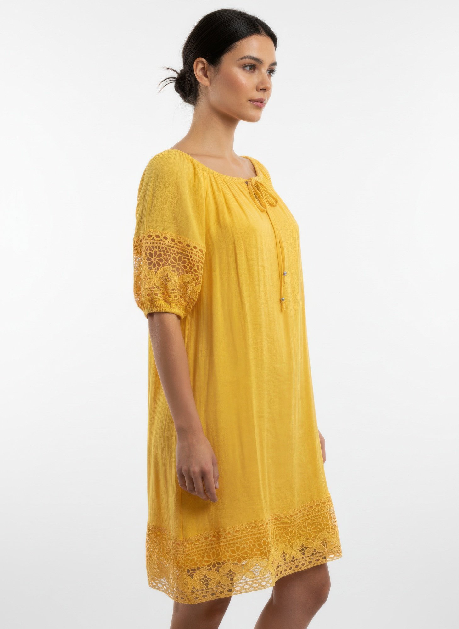 Mlle Gabrielle Solid Short Sleeve Dress Mlle Gabrielle Solid Short Sleeve Dress