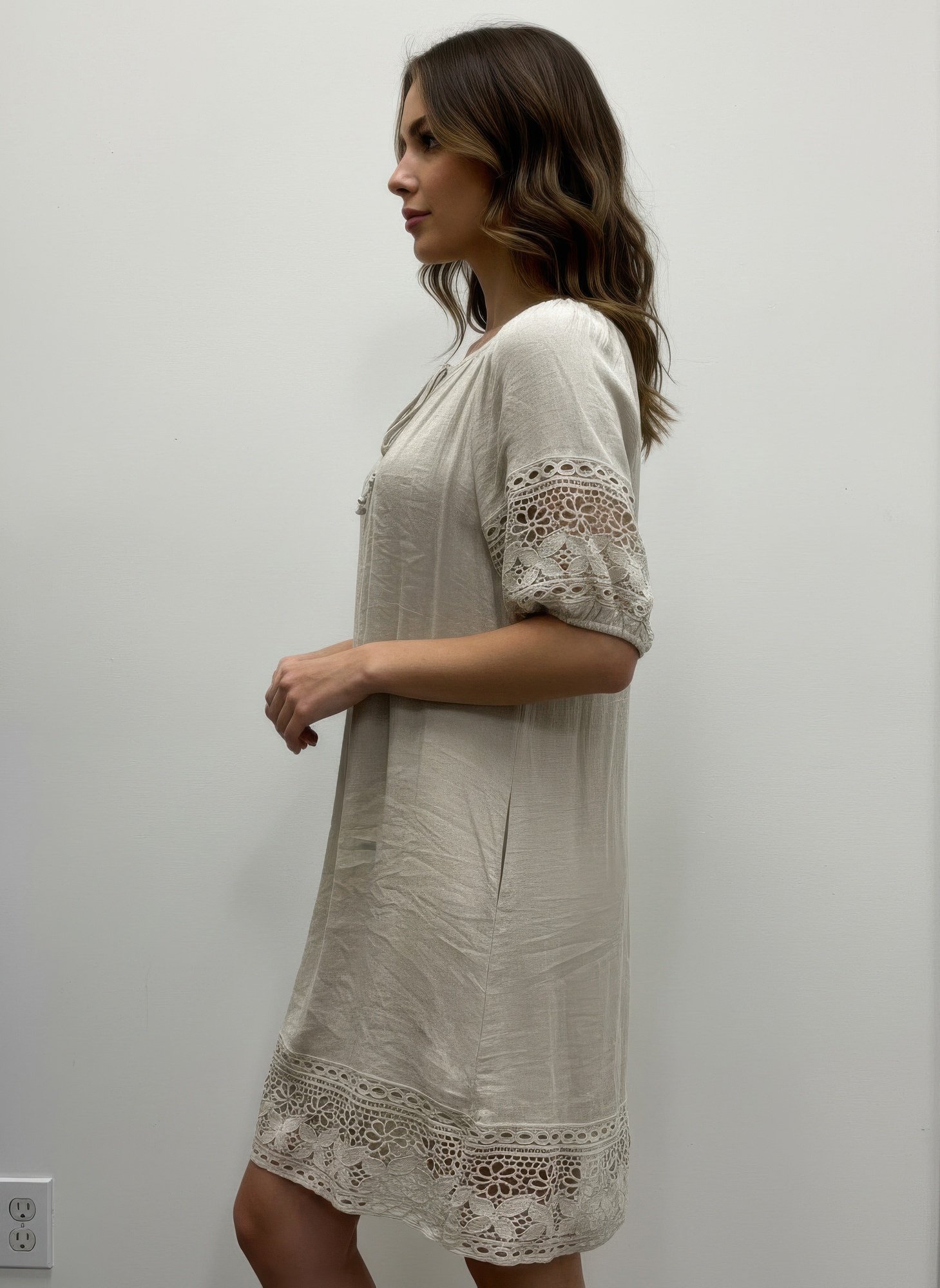 Mlle Gabrielle Solid Short Sleeve Dress Mlle Gabrielle Solid Short Sleeve Dress