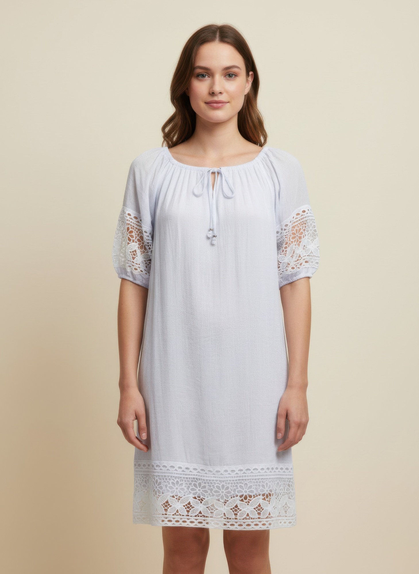 Mlle Gabrielle Solid Short Sleeve Dress Mlle Gabrielle Solid Short Sleeve Dress