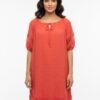 Mlle Gabrielle Solid Short Sleeve Dress