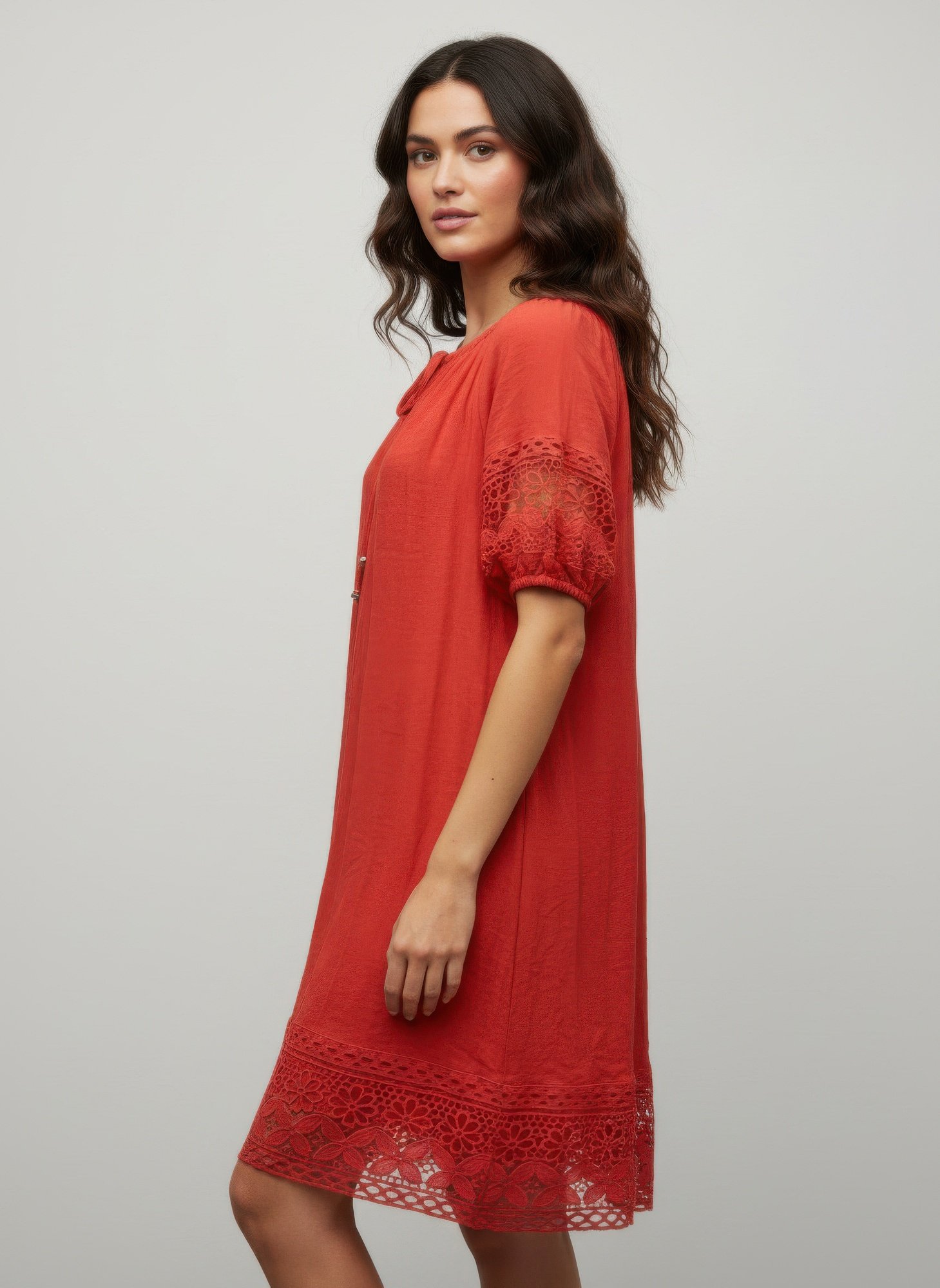 Mlle Gabrielle Solid Short Sleeve Dress Mlle Gabrielle Solid Short Sleeve Dress