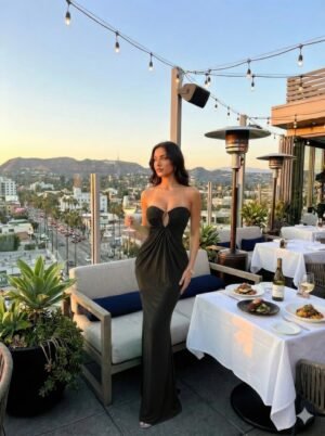 Glamour With Modern Construction Maxi Dress