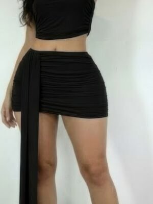 Sleeveless, Cropped Bodice Skirt Set Sleeveless, Cropped Bodice Skirt Set