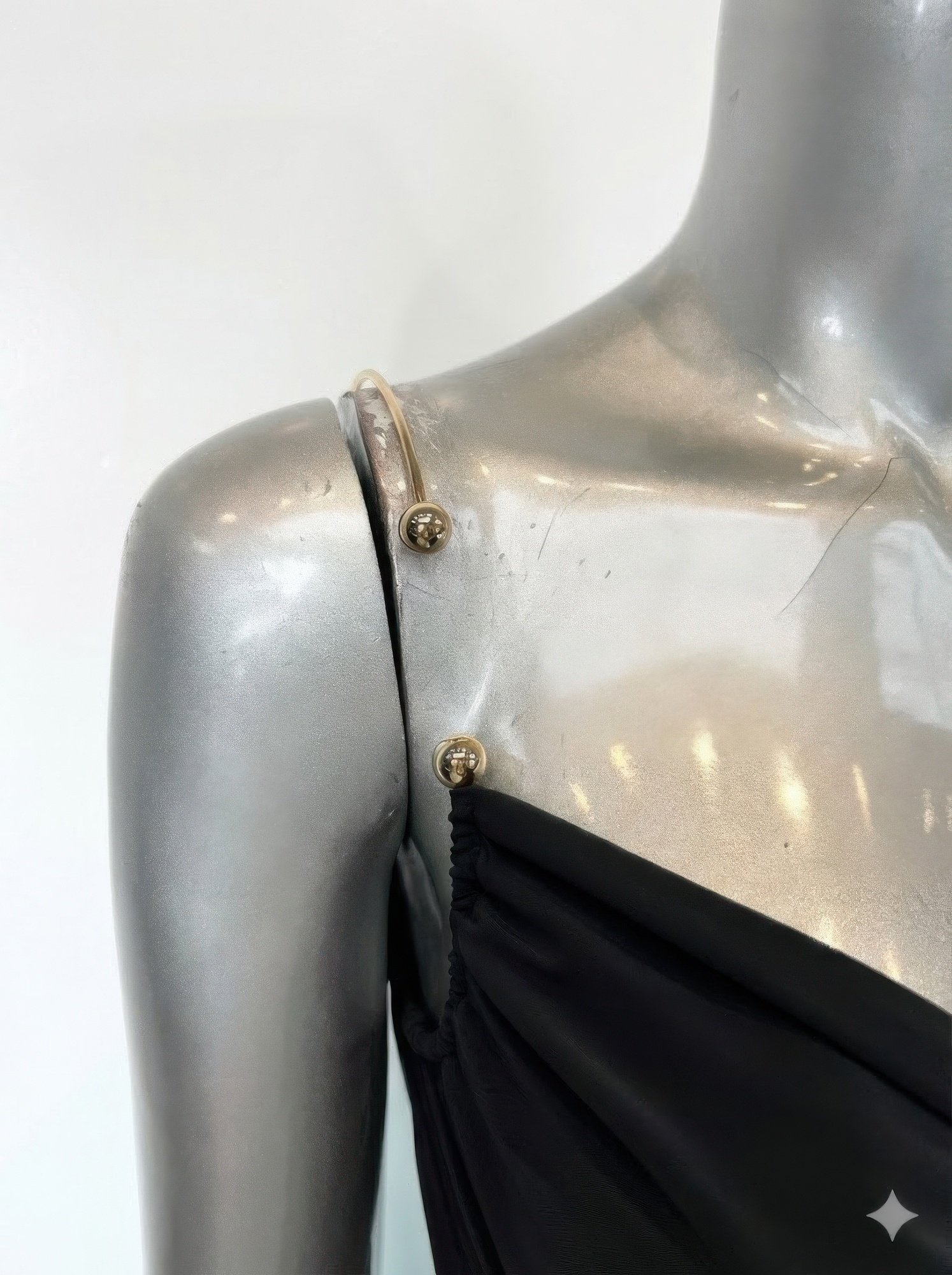 Cowl Neck,metal Chain-link Hardware Accents Midi Cowl Neck,metal Chain-link Hardware Accents Midi