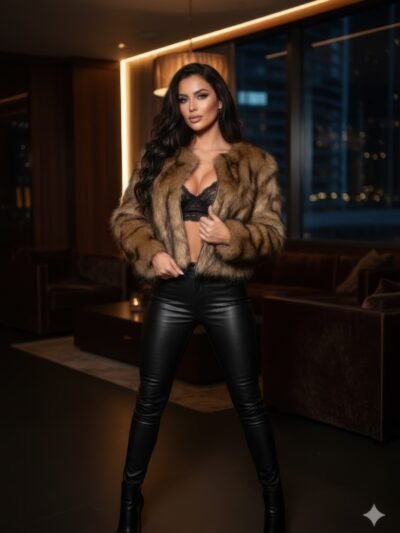 Sexy Voluminous, Long-pile Faux Fur Jacket